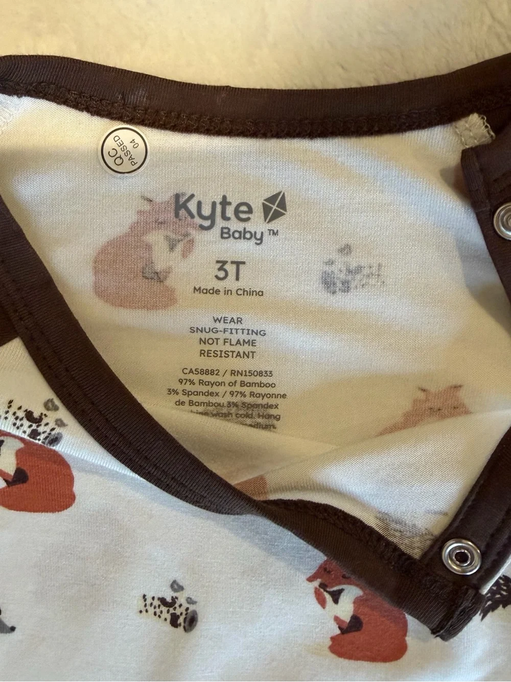 ✨NWT ✨ Kyte Baby Sienna Woodland Fox Print Long-Sleeve Longall - 3T